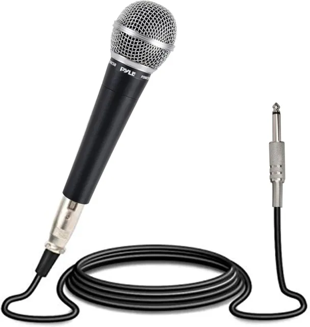 Pyle PDMIC58 Professional Moving Coil Dynamic Handheld Microphone + 15' Cable