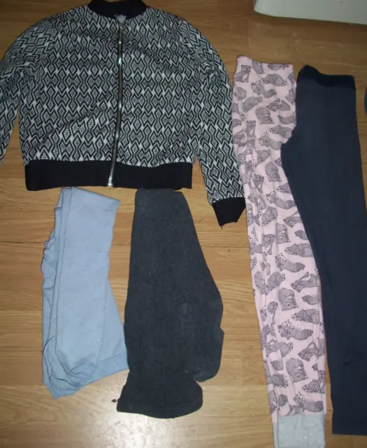 Girl's bundle of clothing.Age 10-11 years.Tights,legging,jacket,pj's.Free Post!
