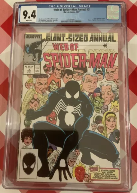Affordable Key Copper Age Web Of Spiderman Annual 3 Cgc 9.4 Wp 1987
