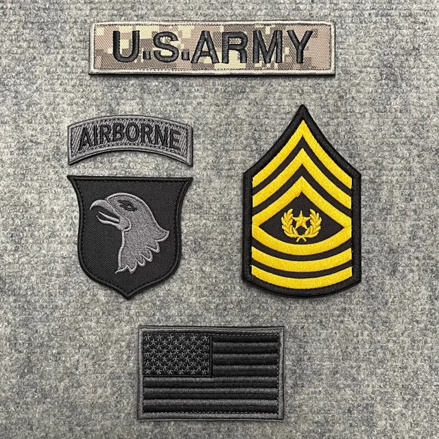 US ARMY, AIRBORNE Embroidered Morale Patch ACU UBACS, Bergen, Special