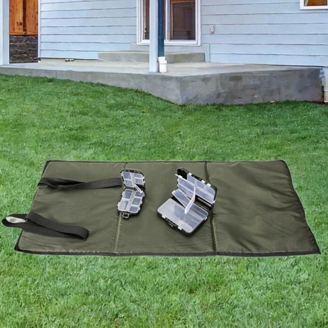 Tapis de décrochage pour la pêche à la carpe, matelas d'atterrissage rembourré et pliable, 100