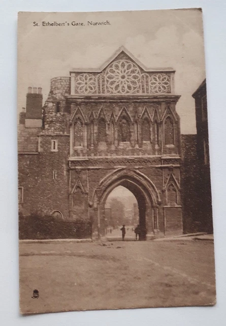 Unposted Raphael Tucks Art Sepia Postcard - St Ethelberts Gate, Norwich (b)