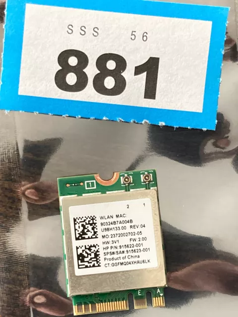 Genuine Hp Wireless Card P/N: 915622-001