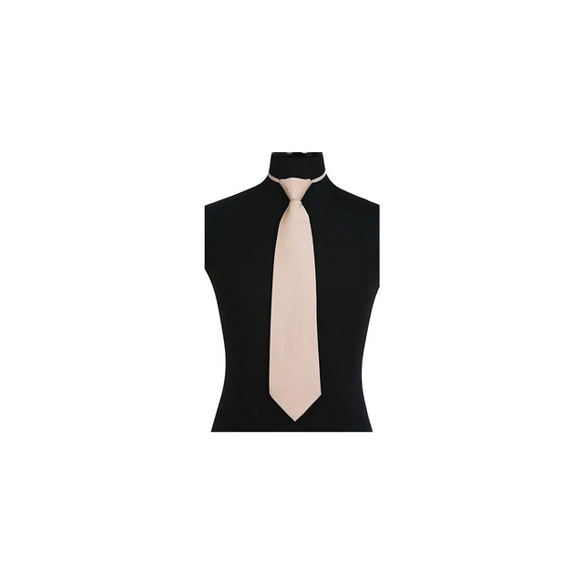 New Poly Men ready knot pre tied neck tie solid formal wedding prom pearl pink