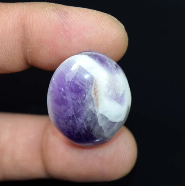 Cabochon ovale en dentelle d'améthyste naturelle Pierre précieuse en vrac...