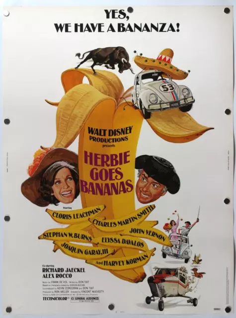 Herbie Goes Bananas Disney 1980 Single Sided Movie Poster 30" x 40"