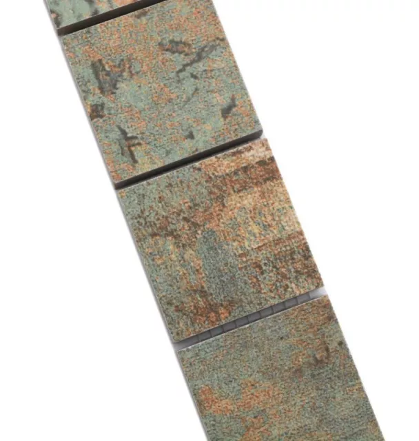 Bordo mosaico bordo listello decorativo bordo ceramica vintage verde marrone WB14BOR-47CB