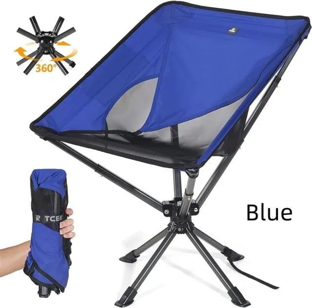 Upgraded Swivel Portable Chair - Small Compact Collapsible Folding Chair, NEW