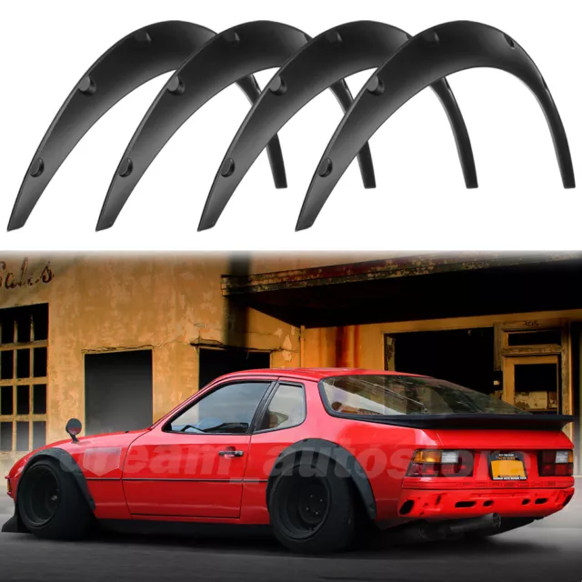 4.5 BLACK FENDER Flare Wheel Arches Extra Wide Body Kit For VW