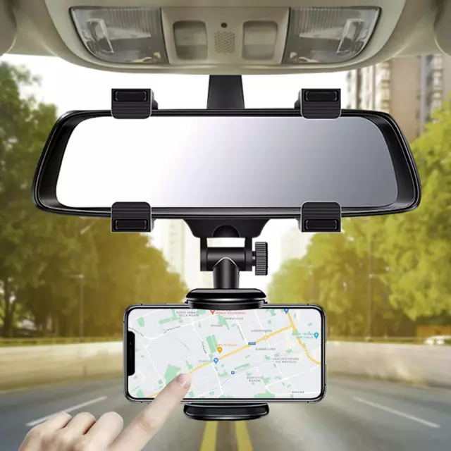Supporto Porta Cellulare Per Specchietto Retrovisore Auto Navigatore Smartphone