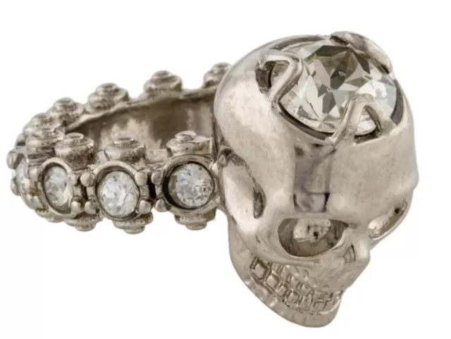 Alexander McQueen Limited Edition Unique Crystal Skull Ring IT: 13, US: 6.5, Box Alexander McQueen Limited Edition Unique Crystal Skull Ring IT: 13, US: 6.5, Box