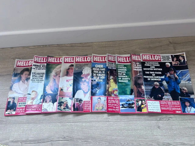 First Issue Magazine Tag VINTAGE 1980'S HELLO Magazine Bundle First Issue Princess Anne 1988 ...