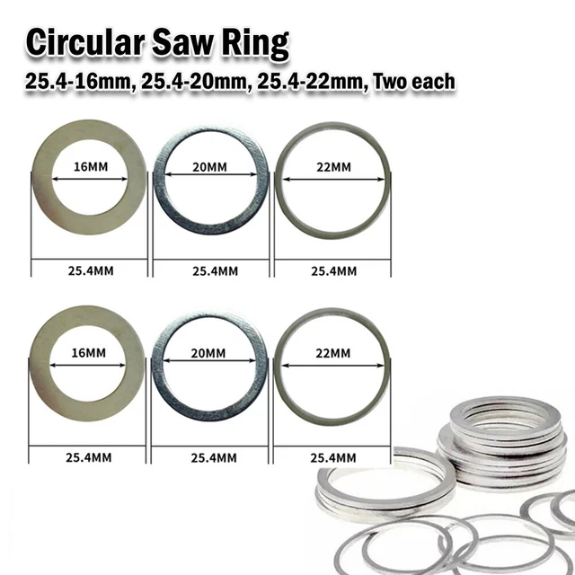 Pour bague de scie circulaire lot de 6 buissons de lame métallique 25 4 mm 16 m