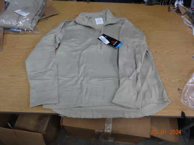New USGI MILITARY GEN III GRID FLEECE WAFFLE TOP THERMAL SHIRT MID-WEIGHT L-R