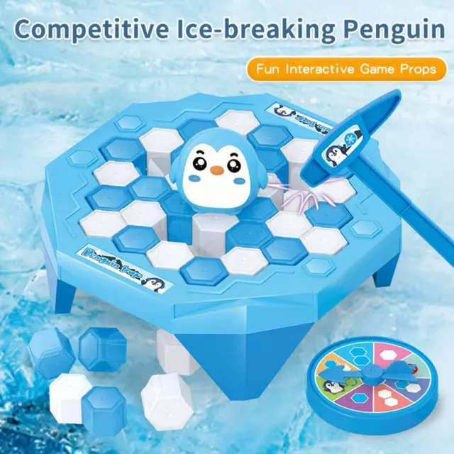 Large Save The Penguin On Ice Game Break Ice Block Trap Hammer Toys Peng