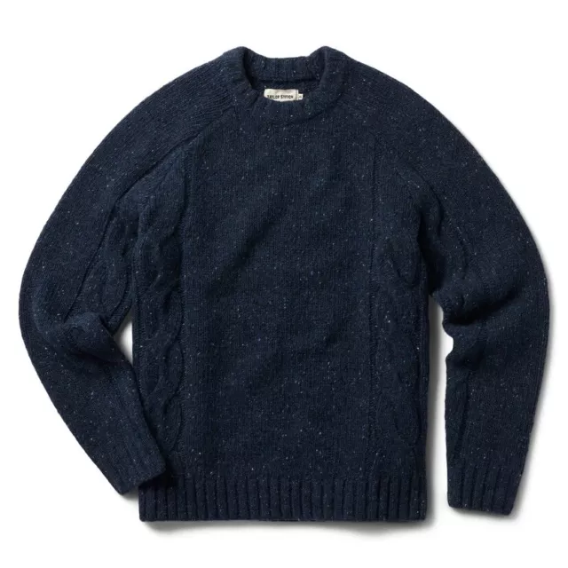 Taylor Stitch Topside Sweater in Navy Donegal 40 - Medium