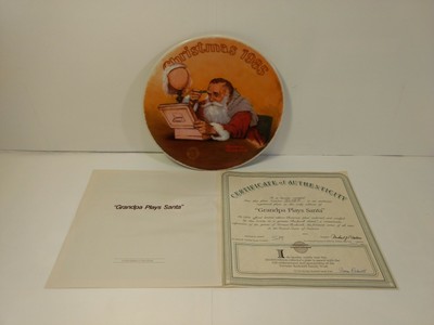 Edwin Edwin Knowles Norman Rockwell Santa En Ses Atelier Décoratifs Plaque pl668 