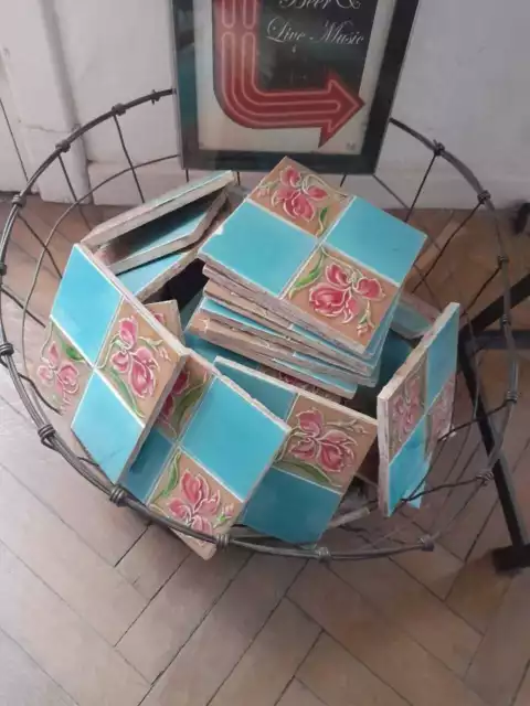 Vintage English Majolica Tile