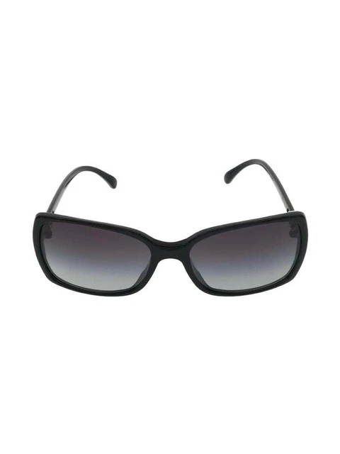 CHANEL #259 Sunglasses Plastic black Women's 5218-A