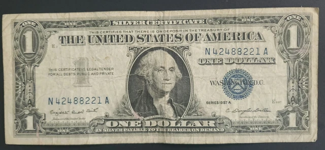 CA-006 * Series 1957 A * ONE DOLLAR * $1 * Silver Certificate * Blue Seal Note