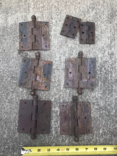 Vintage Door Hinge Reclaimed Salvage Rusty Hardware Lot