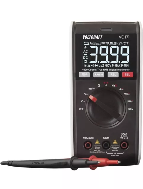 VOLTCRAFT VC171 Hand-Multimeter digital CAT III 600 V Anzeige