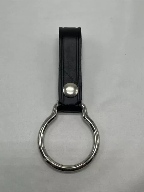 DUTYMAN LEATHER STEEL Ring BATON/FLASHLIGHT HOLDER For Police Belt $14. ...