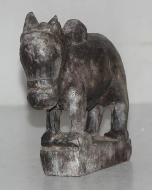 1850Er Jahre Antike Handgeschnitzte Alte Heilige Kuh Aus Holz, Nandi-Figur 9675