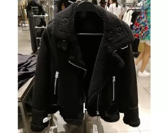 Zara black suede coat outlet
