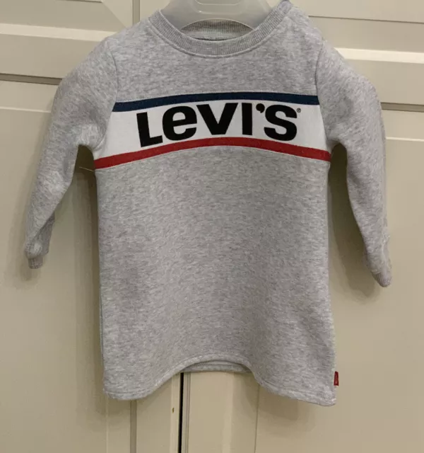 LEVIS Baby Girl’s Jumper Dress - Grey - 18 Months - Cute - BRANDED - LOVELY