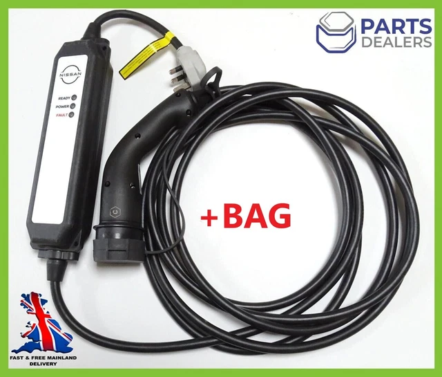 GENUINE NISSAN LEAF Ariya Type 2 Uk 3 Pin Plug Home Charger