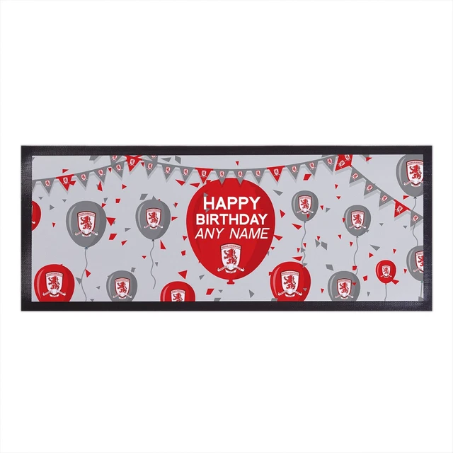Middlesbrough FC Officially Licensed - Birthday - Personalised Bar Runner