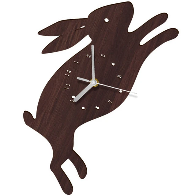 PRATIQUE HORLOGE MUETTE Horloge En Forme De Lapin Pour Accueil EUR 27 ...