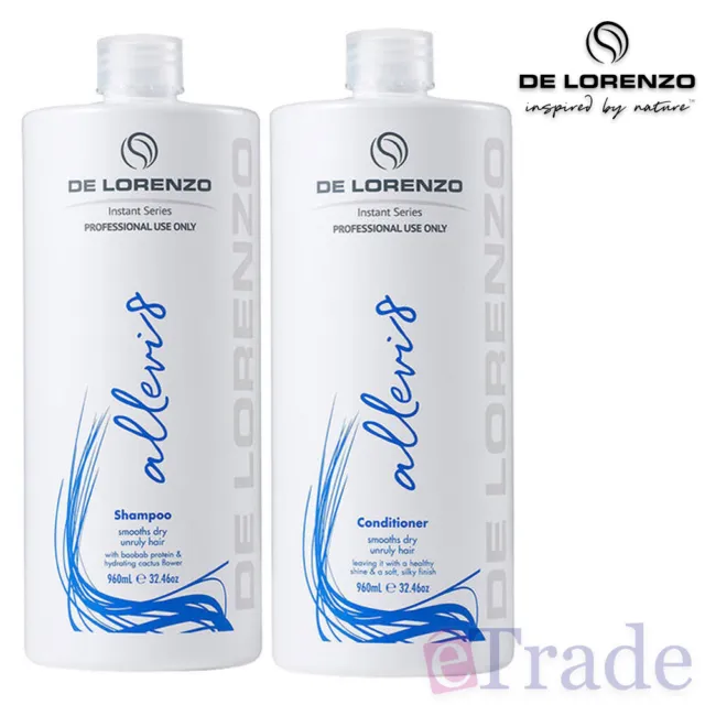 De Lorenzo Instant Allevi8 Shampoo 960ml or Conditioner 960ml or Delorenzo Pack