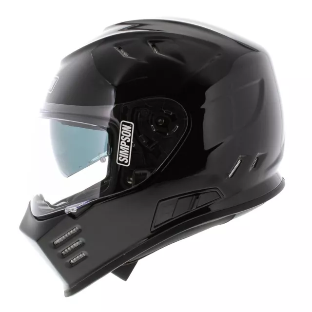 Simpson Venom Motorcycle Helmet gloss black 3
