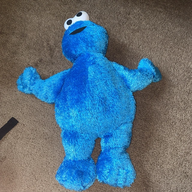 Mattel Fisher Price Sesame Street Cookie Monster 20" Plush Stuffed Toy 2004 RARE
