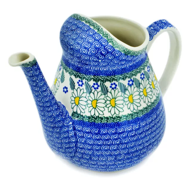 Polish Pottery Pitcher 71 oz Ceramika Artystyczna Crazy Daisy