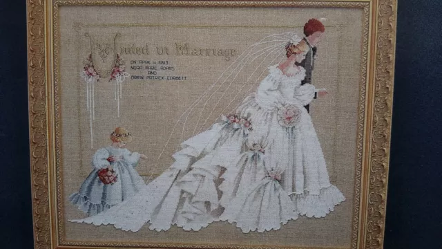 Lavender and Lace Cross Stitch Chart - 'The Wedding'