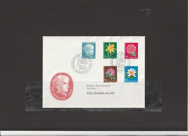 Schweiz-FDC Mi. Nr. 803-807 " Pro Juventute " echt gelaufen