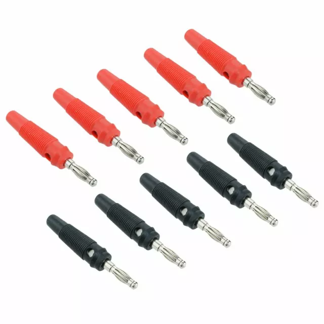 5 Pairs Red Black 4mm Banana Test Plug Connectors