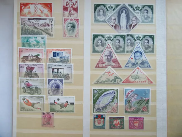 * 28 Briefmarken, Monaco, Konvolut, ungestempelt postfrisch