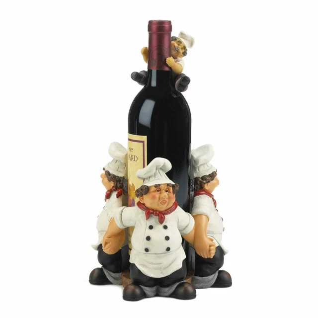 売買 VALICLUD Creative Wine Bottle Holder Rack Cute Fat Chef Sculpture Unique  Wi