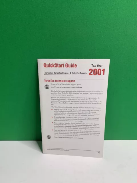 QuickStart Guide TurboTax, TurboTax Deluxe, & TurboTax Premier Tax Year 2001