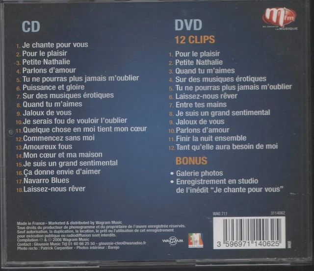 HERBERT LÉONARD JE Chante Pour Vous 1CD+1DVD Edition Limitée Rare Trés ...