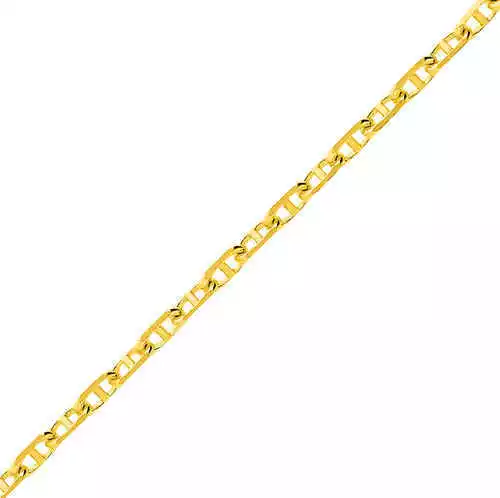 Mon Premier Bijou Chaine marine forçat en Or jaune 9 Ct Baptême NEUF /EB03