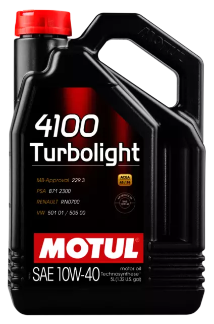 MOTUL Huile de graissage moteur 4100 TURBOLIGHT 10W40 5L