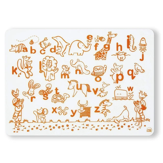 10 x 14 Reusable Coloring Doodle Mat, Alphabet Animals, Pack of 1