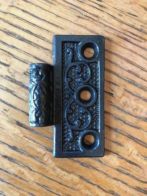 Antique Cast Iron Door Hinge, Right Half Only - 2½" x 2½"