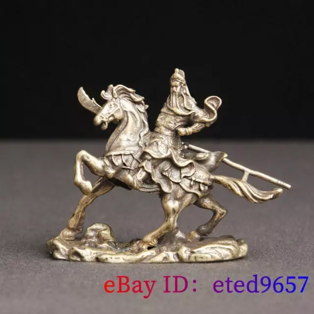 Brass Guan Yu Figurines Sculptures Collection Copper Gifts Tea pet Statuette