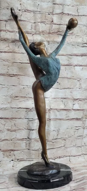 Very Beautifully Detailed Dancer Gymnast Bronze Statue Hot Cast Sculpture Statue